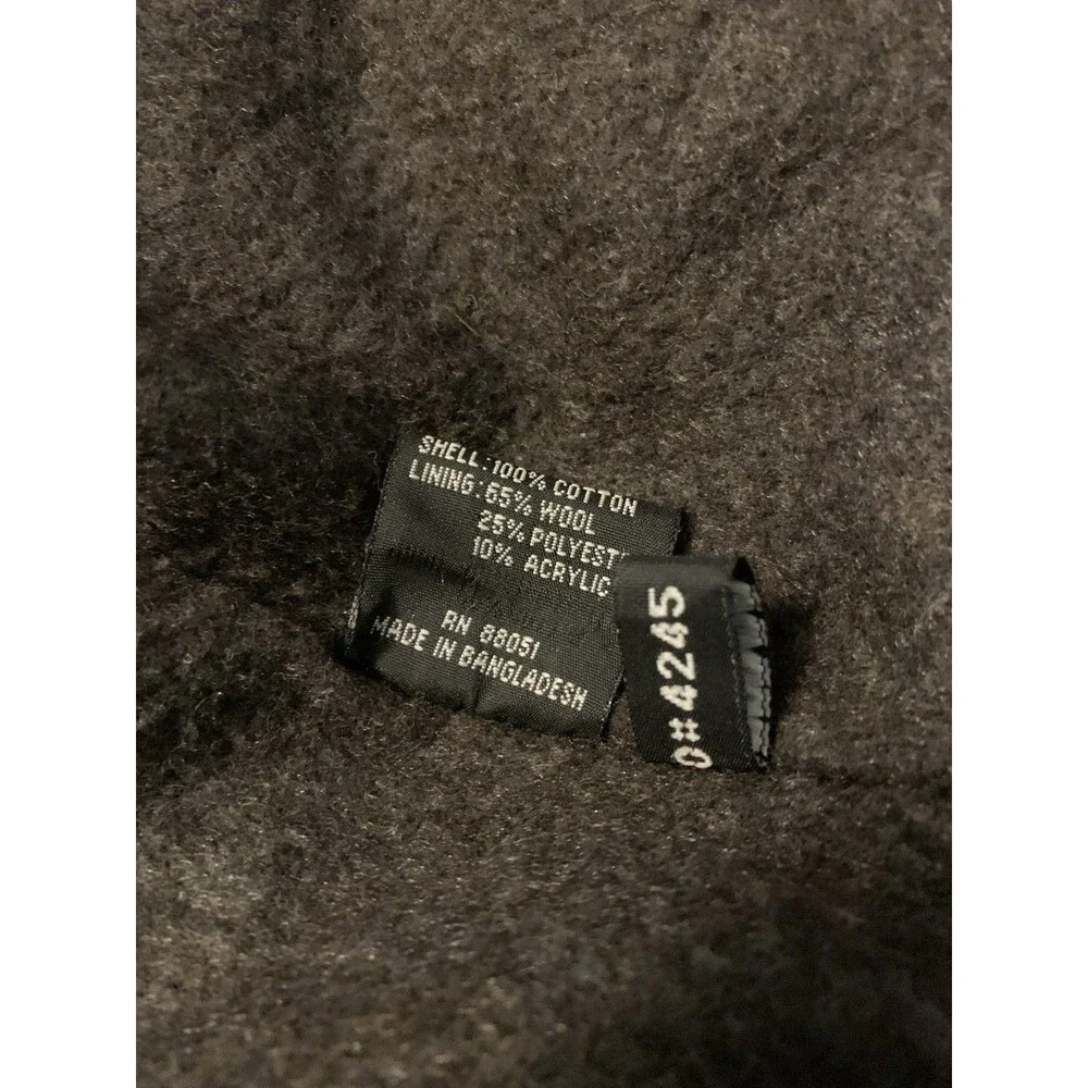 Tri-Mountain Canvas Jacket With Removable Wool Liner 2XL 100% Cotton Outer Shell